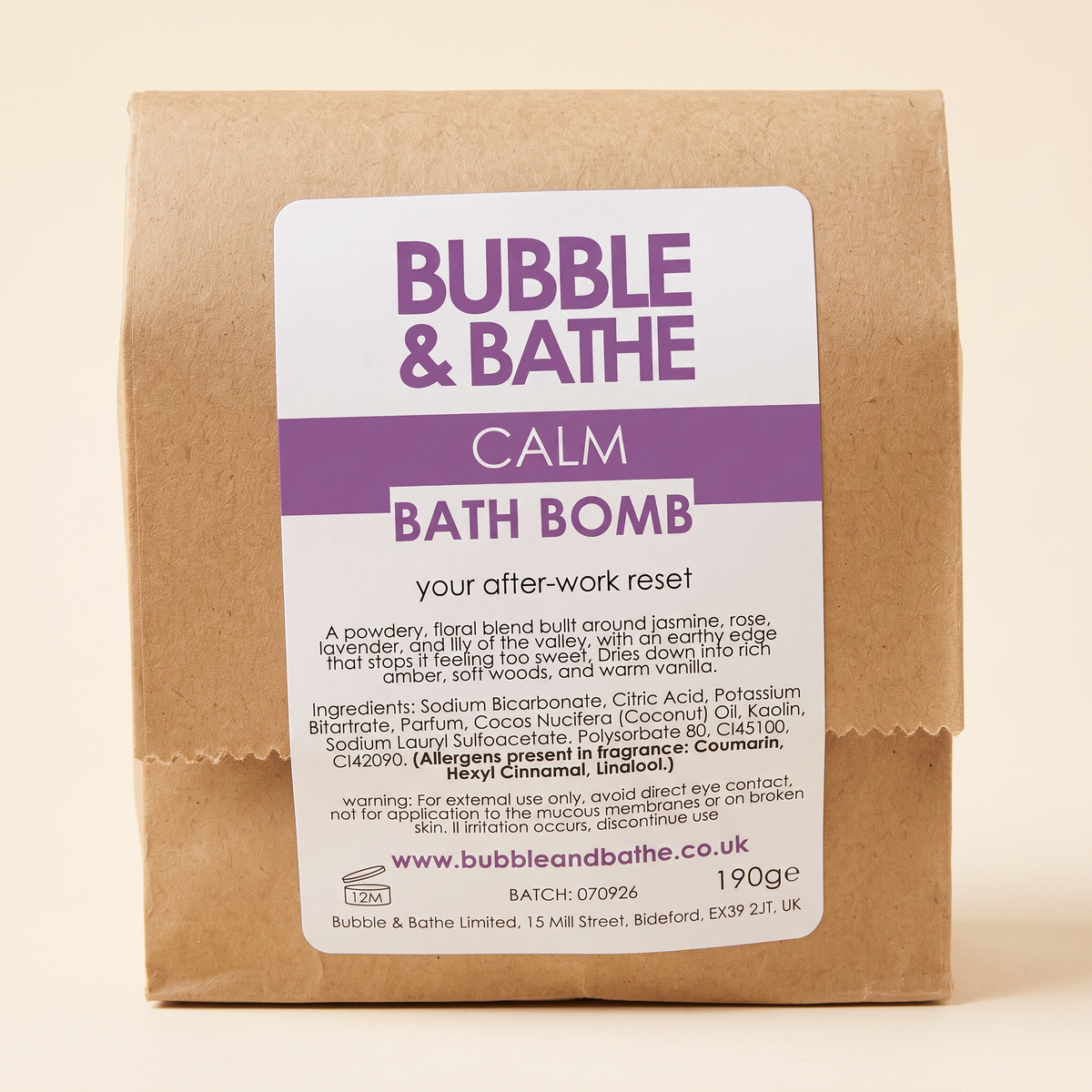 Calm Bath Bomb wholesale by Bubble and Bathe, photo 4