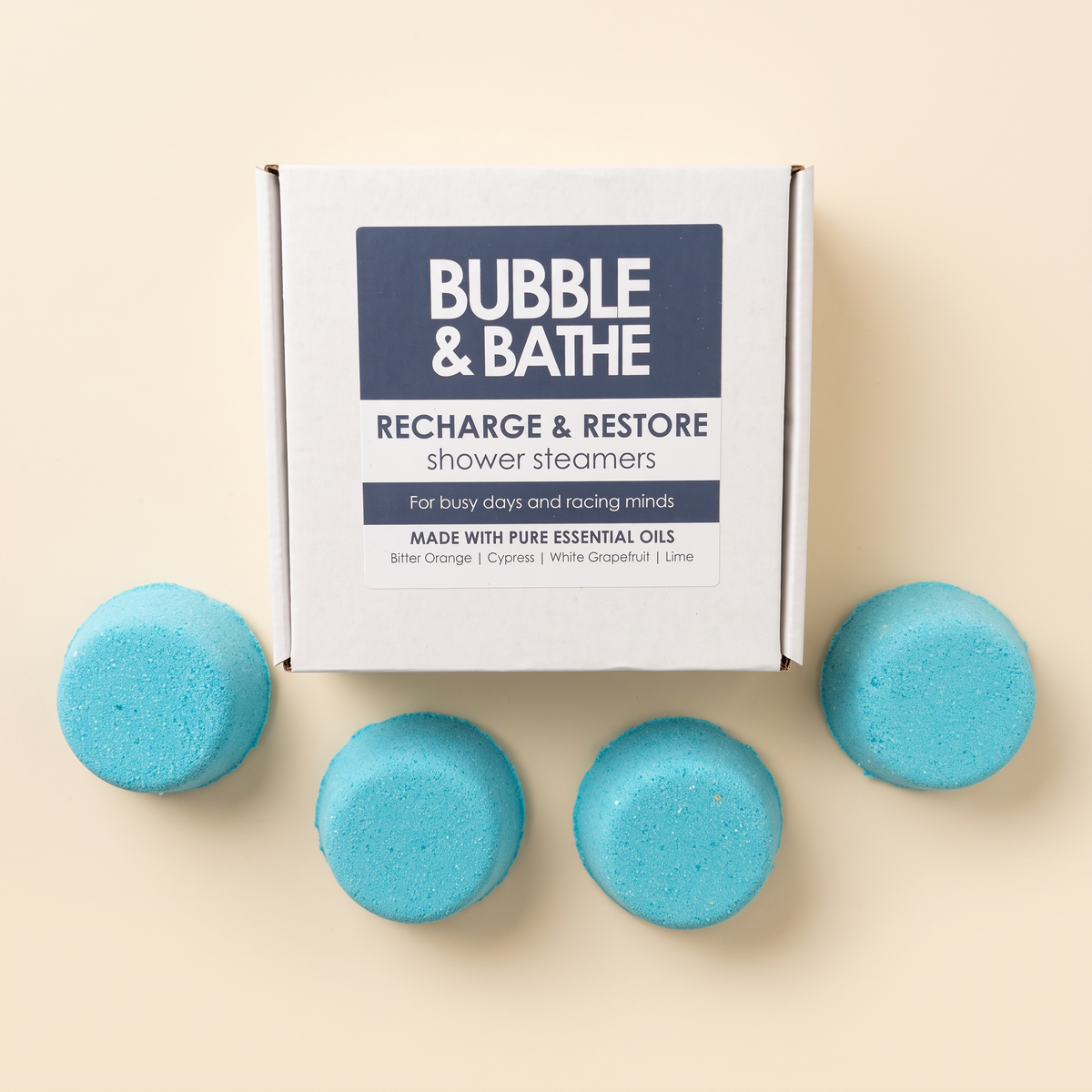 Recharge & Restore Shower Steamers wholesale by Bubble and Bathe, photo 3