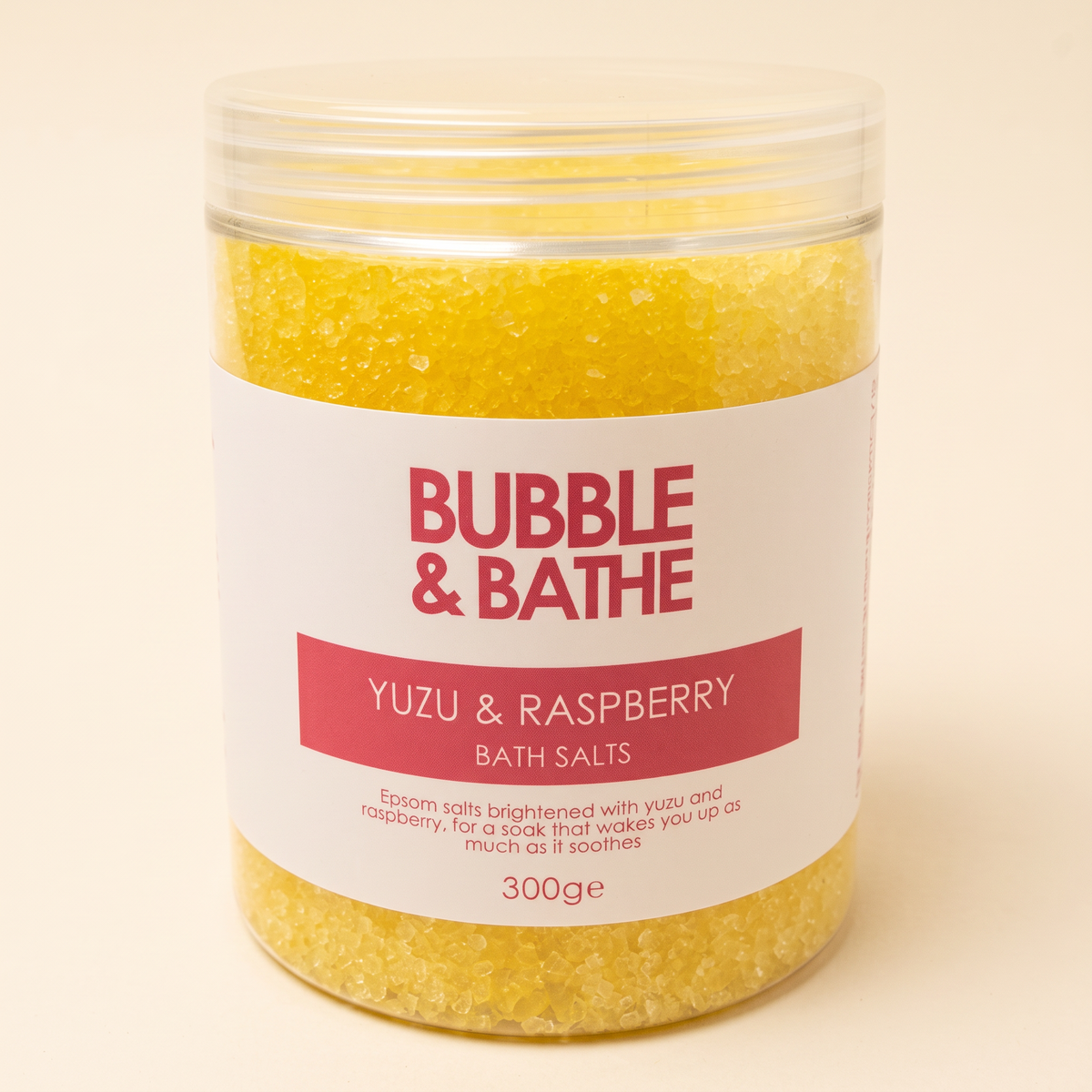 Yuzu & Raspberry Bath Salts wholesale by Bubble and Bathe, photo 1