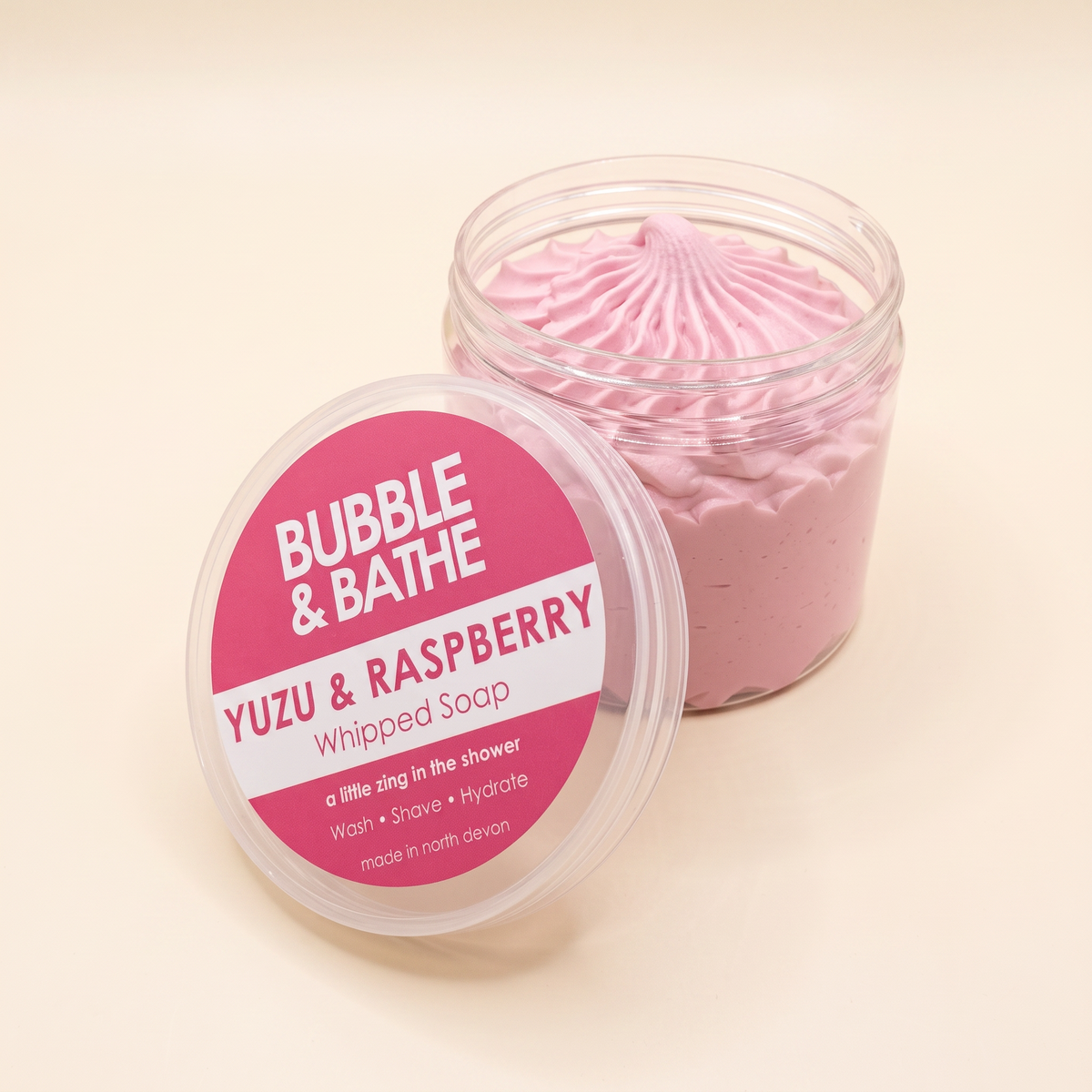 Yuzu & Raspberry Whipped Soap wholesale by Bubble and Bathe, photo 1